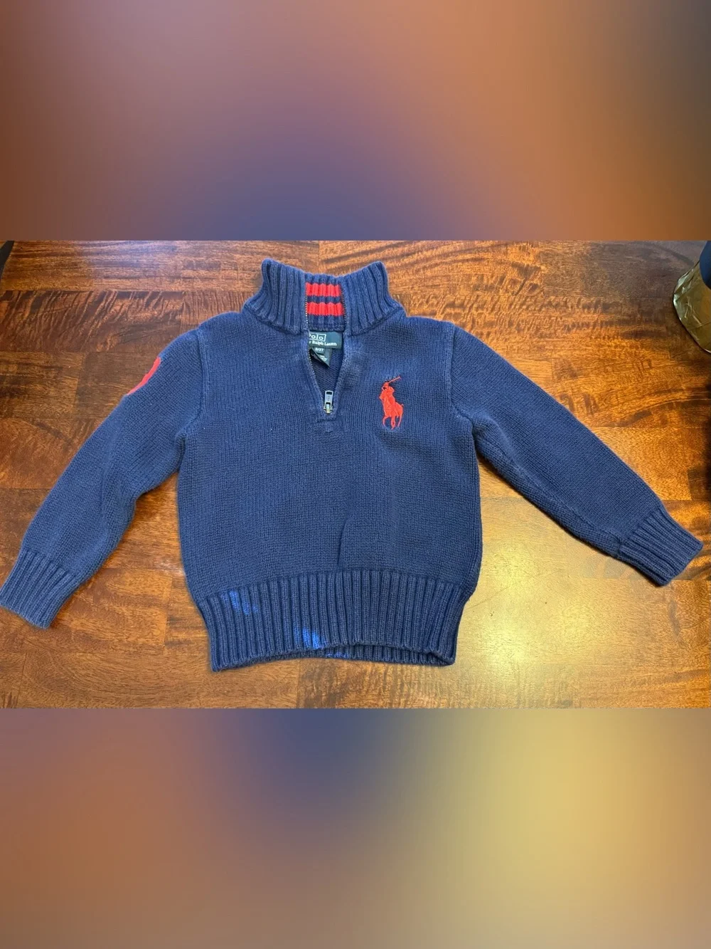 🐎 Polo Ralph Lauren Big Pony Quarter Zip Sweater 3T